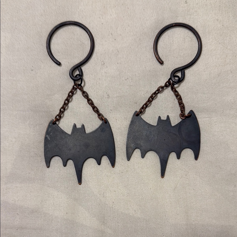 Black Bat Earrings